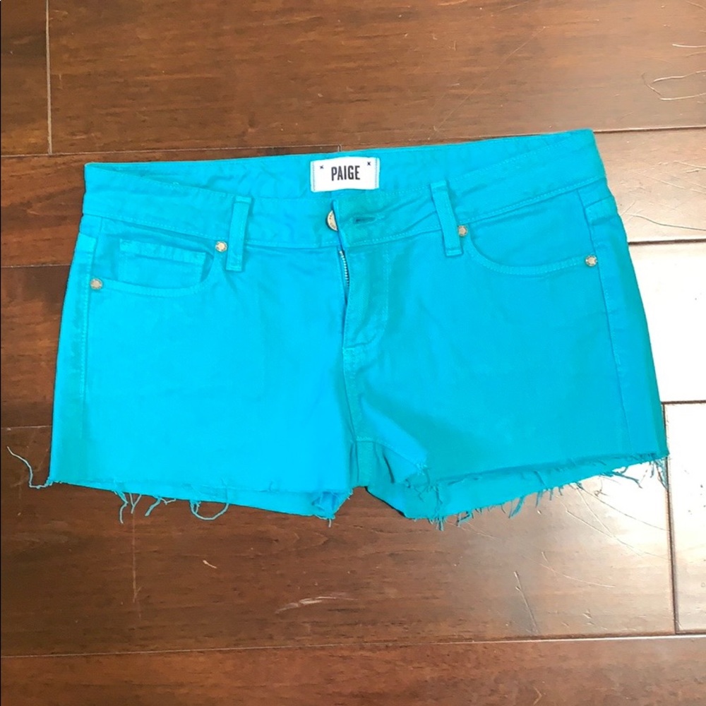 Paige Jimmy Jimmy Short - Turquoise size 25